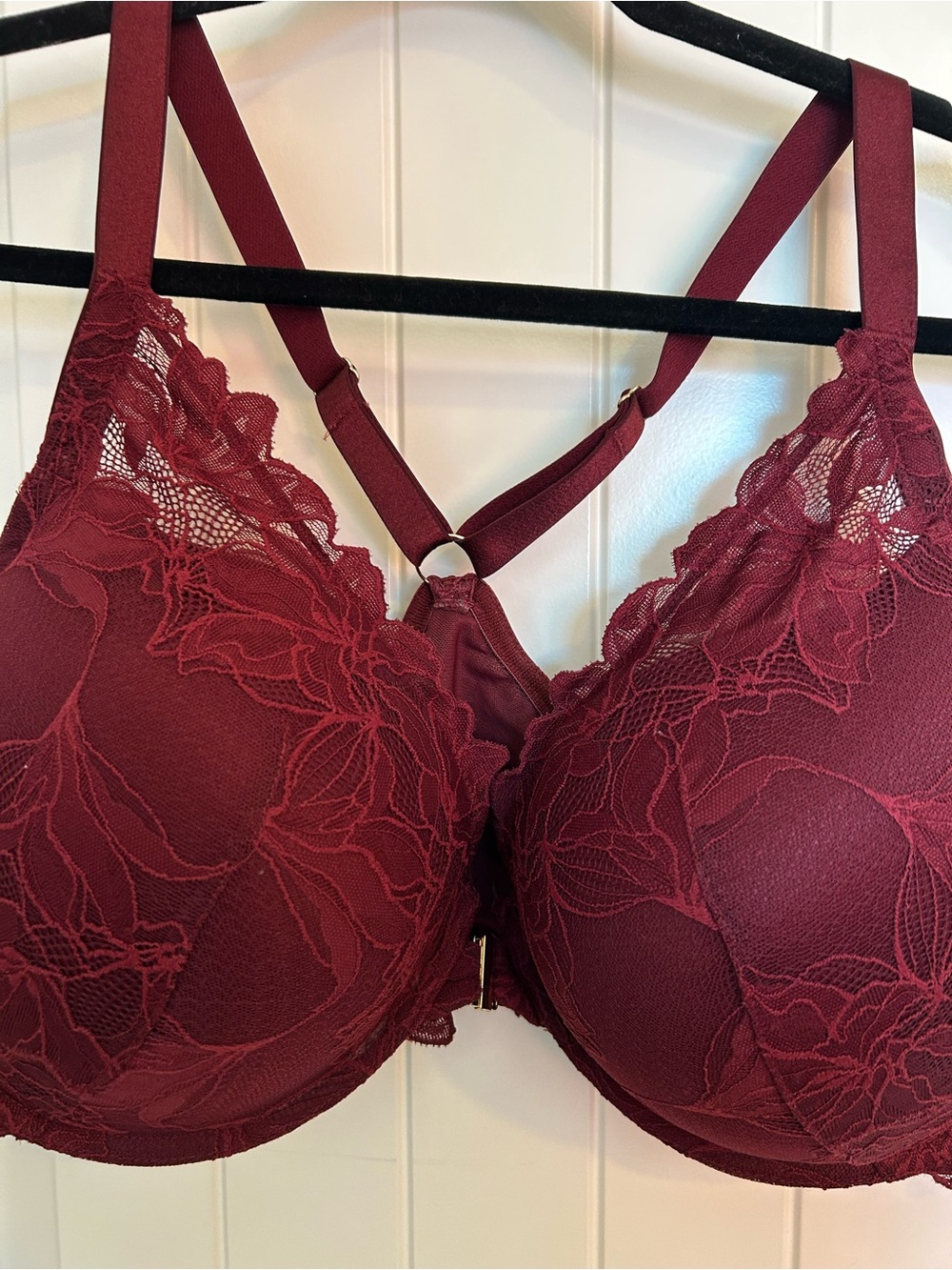 Auden Burgundy Lace Underwire Bra